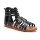 So&reg; Applaud Girls' Gladiator Sandals, Size: 4, Black