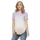 Juniors' Mudd Tie-dyed High-low Tee, Girl's, Size: Small, Brt Purple