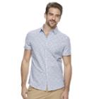 Men's Marc Anthony Slim-fit Woven Button-down Shirt, Size: Large, Blue