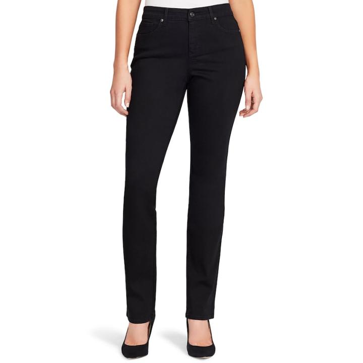 Women's Gloria Vanderbilt Midrise Rail Straight-leg Jeans, Size: 10 T/l, Grey (charcoal)
