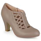 Journee Collection Reita Women's High Heel Ankle Boots, Girl's, Size: Medium (11), Lt Beige