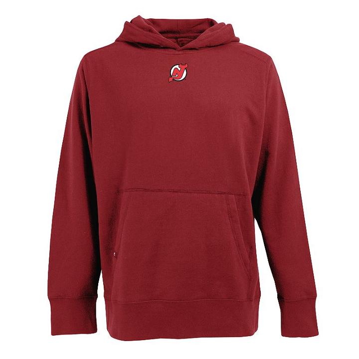 New Jersey Devils Signature Fleece Hoodie, Men's, Size: Xl, Red