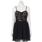 Juniors' Lily Rose Sweetheart Skater Dress, Girl's, Size: Medium, Black