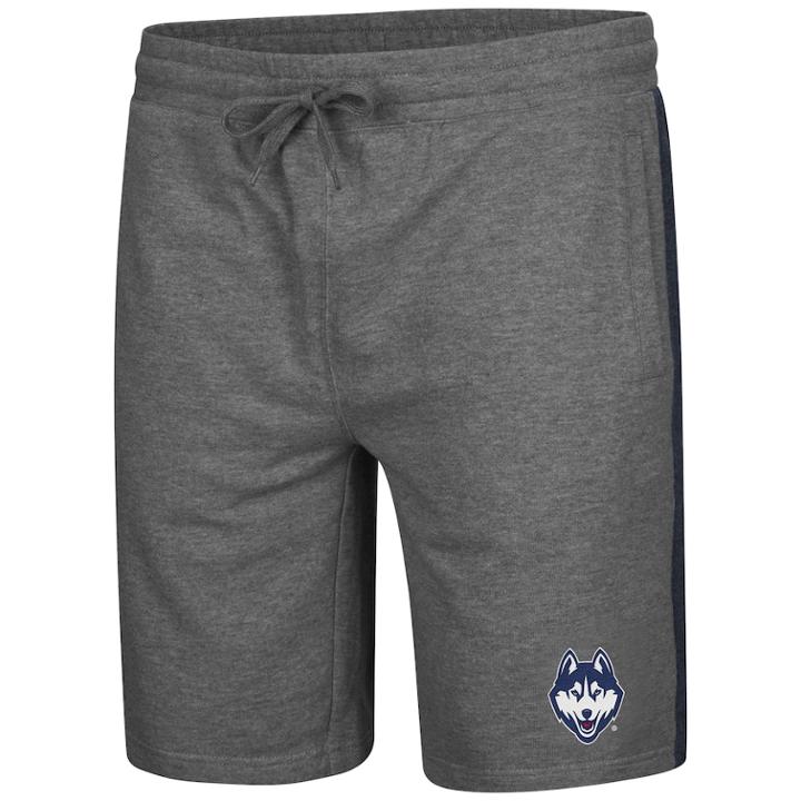 Men's Colosseum Uconn Huskies Sledge Ii Terry Shorts, Size: Xxl, Grey (charcoal)