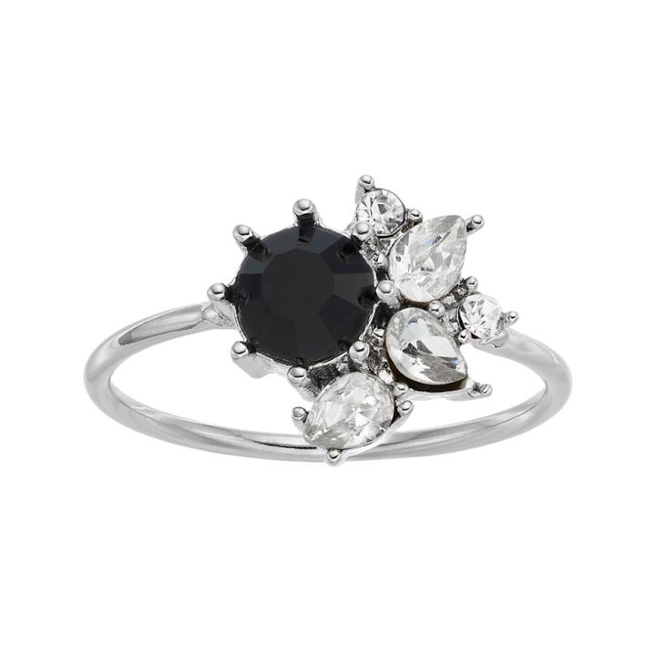 Lc Lauren Conrad Black Stone Cluster Ring, Women's, Size: 7.50, Oxford