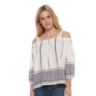 Women's Sonoma Goods For Life&trade; Embroidered Off-the-shoulder Top, Size: Medium, White