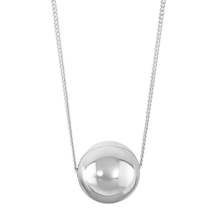 Sterling Silver Ball Pendant Necklace, Women's, Size: 18