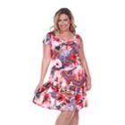 Plus Size White Mark Fit & Flare Dress, Women's, Size: 2xl, Clrs
