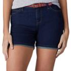 Women's Lee Cora Belted Jean Shorts, Size: 4 - Regular, Dark Blue