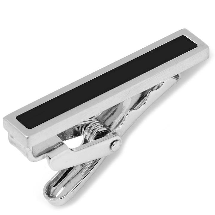 Onyx Inlaid Tie Clip, Men's, Black