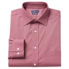 Men's Croft & Barrow&reg; True Comfort Fitted Stretch Dress Shirt, Size: 15-34/35, Dark Red