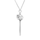 Amore By Simone I. Smith A Sweet Touch Of Hope Platinum Over Silver Crystal Lollipop Pendant, Women's, Size: 18, White