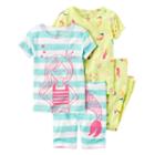 Girls 4-12 Carter's 4-pc. Print Pajama Set, Girl's, Size: 7, Yellow