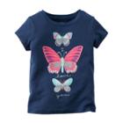 Girls 4-8 Carter's Girly Graphic Short Sleeve Tee, Size: 4, Blue