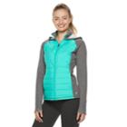 Women's Fila Sport&reg; Mixed-media Hooded Jacket, Size: Xxl, Dark Grey