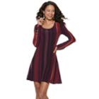 Juniors' Mudd&reg; Lace-up Sleeve Sueded Jersey Dress, Teens, Size: Small, Drk Purple