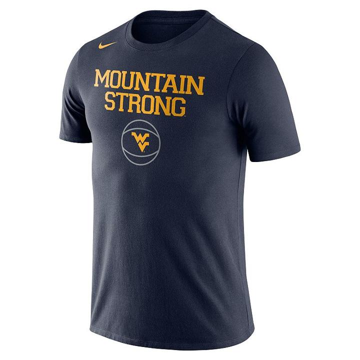 Men's Nike West Virginia Mountaineers Basketball Local Tee, Size: Xxl, Blue (navy)