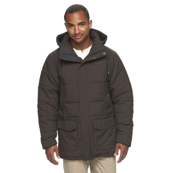 Men's Columbia Short Sands Thermal Coil Parka, Size: Small, Red/coppr (rust/coppr)