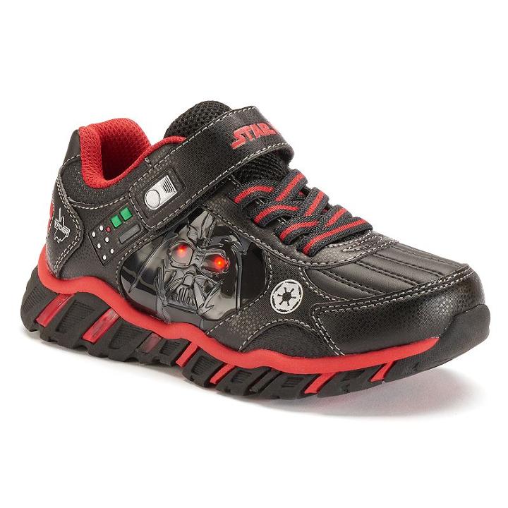 Star Wars Darth Vader Kids' Light-up Sneakers, Boy's, Size: 1, Red Other