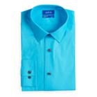 Men's Apt. 9&reg; Slim-fit Flex Collar Dress Shirt, Size: 17-34/35, Turquoise/blue (turq/aqua)