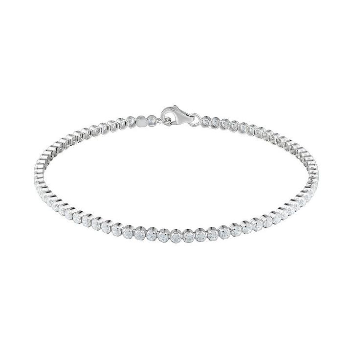 Diamonluxe 2 Carat T.w. Simulated Diamond Tennis Bracelet, Women's, White