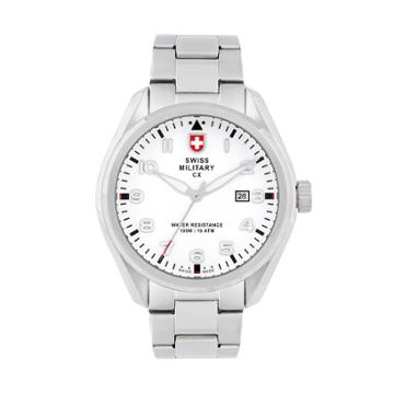 Swiss Military By Charmex(cx) Men's Pilot Stainless Steel Watch - 78333-11-h, Size: Large, Grey