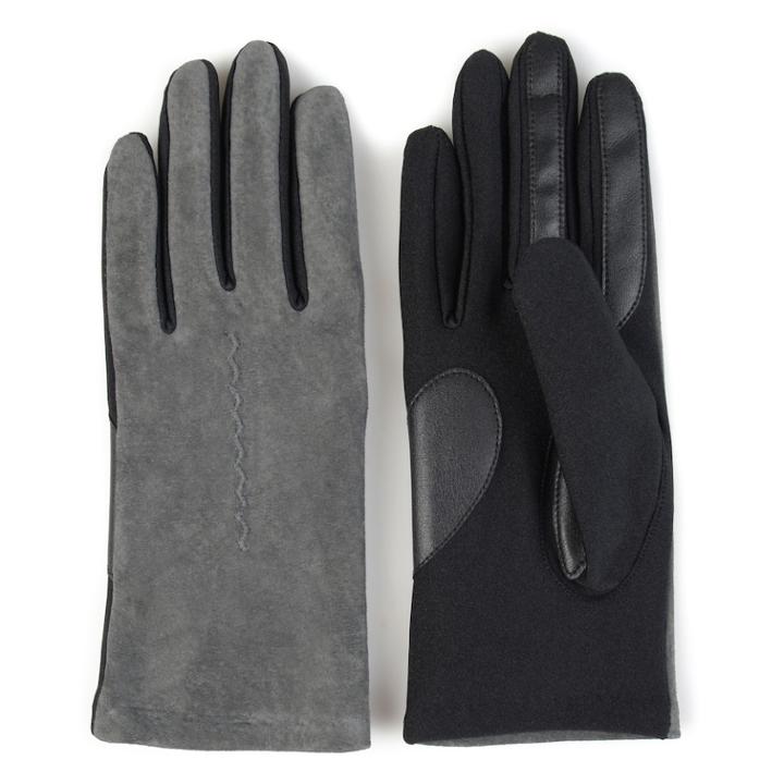 Women's Journee Collection Fleece-lined Suede Tech Gloves, Size: Xl, Grey