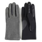 Women's Journee Collection Fleece-lined Suede Tech Gloves, Size: Xl, Grey