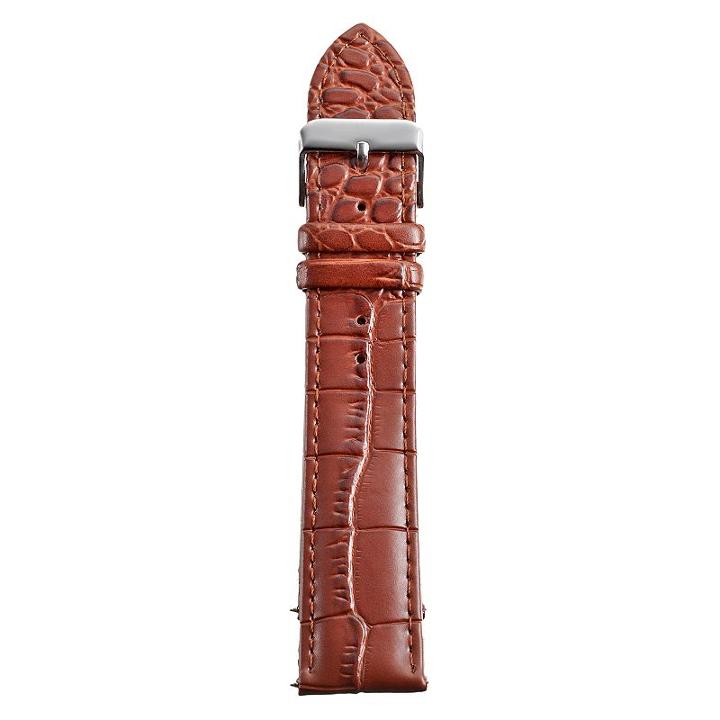 Kreisler Unisex Leather Watch Band, Size: 22mm, Brown