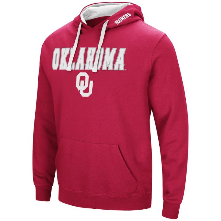 Men's Oklahoma Sooners Pullover Fleece Hoodie, Size: Small, Brt Red