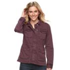 Women's Sonoma Goods For Life&trade; Embroidered Utility Jacket, Size: Xl, Drk Purple