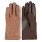 Women's Journee Collection Fleece-lined Suede Tech Gloves, Size: Medium, Brown
