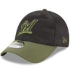 Adult New Era Milwaukee Brewers 9forty Memorial Day Flex-fit Cap, Men's, Green (camo)