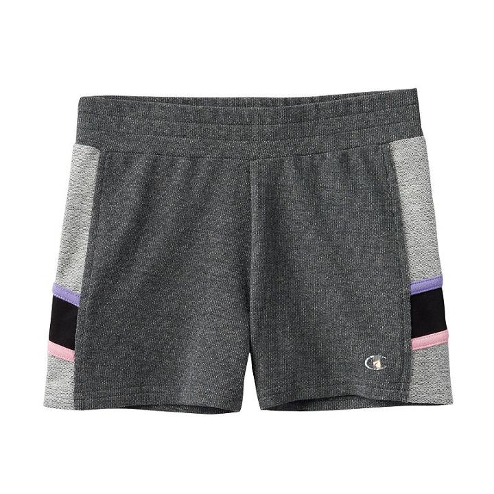 Girls 4-6x Champion French Terry Shorts, Girl's, Size: 5, Med Grey