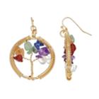 Believe In Nickel Free Tree Of Life Chain-wrapped Drop Earrings, Women's, Multicolor