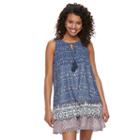 Juniors' Rewind Tiered Shift Dress, Girl's, Size: Small, Med Blue
