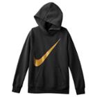 Girls 7-16 Nike Swoosh Graphic Hoodie, Girl's, Size: Small, Grey (charcoal)