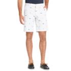 Men's Izod Saltwater Beachtown Classic-fit Printed Stretch Shorts, Size: 38, White