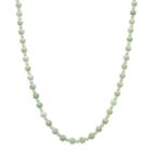 14k Gold Jade And Freshwater Cultured Pearl Necklace, Women's, Size: 18, Green