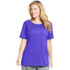 Plus Size Just My Size Solid Crewneck Tee, Women's, Size: 2xl, Purple