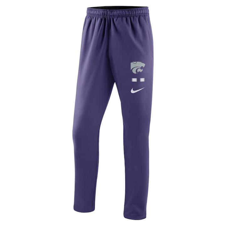 Men's Nike Kansas State Wildcats Therma-fit Pants, Size: Medium, Purple