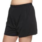 Plus Size A Shore Fit Hip Minimizer Swim Shorts, Women's, Size: 18 W, Black
