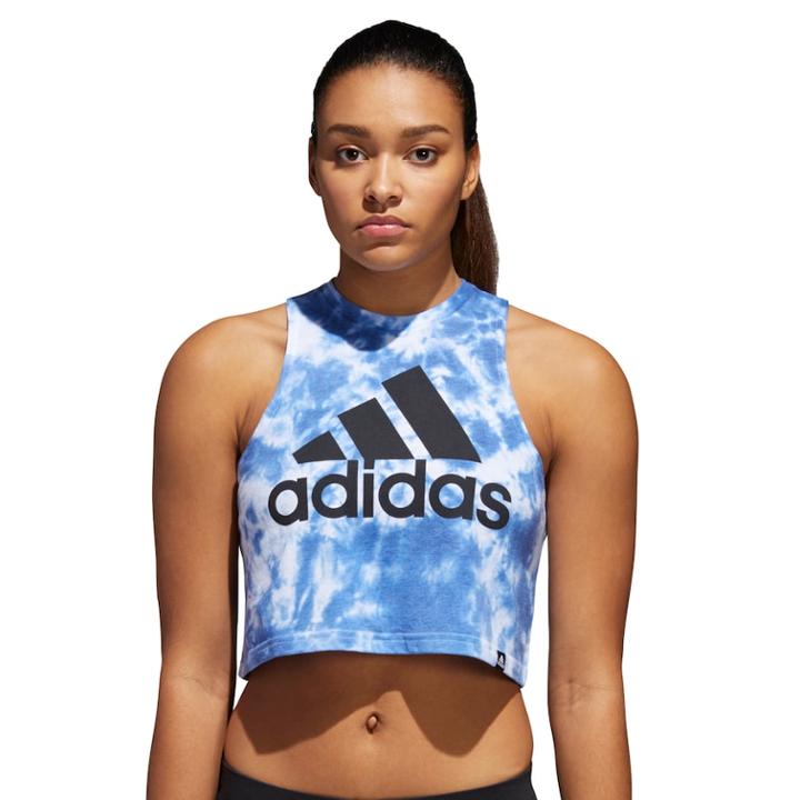 Women's Adidas Festival Crop Top, Size: Large, White