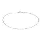 Sterling Summer Oval & Round Link Chain Anklet, Women's, Size: 9, Silver