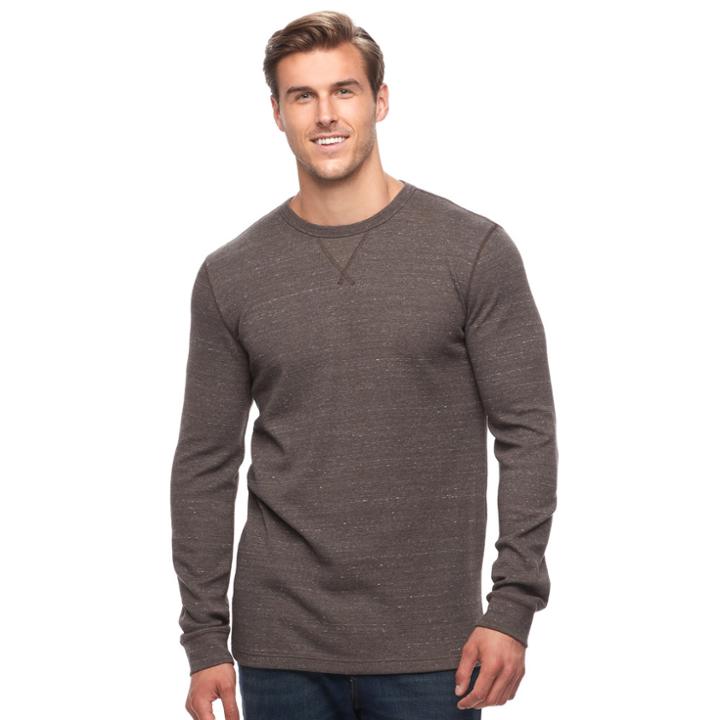 Big & Tall Sonoma Goods For Life&trade; Supersoft Thermal Crewneck Tee, Men's, Size: Xl Tall, Dark Brown