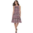 Women's Elle&trade; Print Fit & Flare Midi Dress, Size: Small, Med Purple