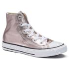 Girls' Converse Chuck Taylor All Star Metallic High Top Sneakers, Girl's, Size: 1, Light Pink