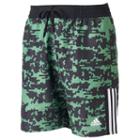 Men's Adidas Camo Grid Microfiber Volley Swim Trunks, Size: Xxl, Green