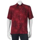 Men's Batik Bay Tropical Casual Button-down Shirt, Size: Medium, Med Red