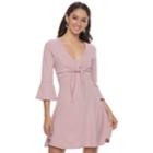 Juniors' Almost Famous Bell-sleeve Skater Dress, Teens, Size: Large, Orange Oth